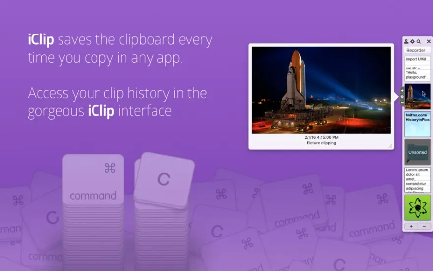 لقطة شاشة لتطبيق iClip 5.6.2 – Advanced clipboard for copying and pasting