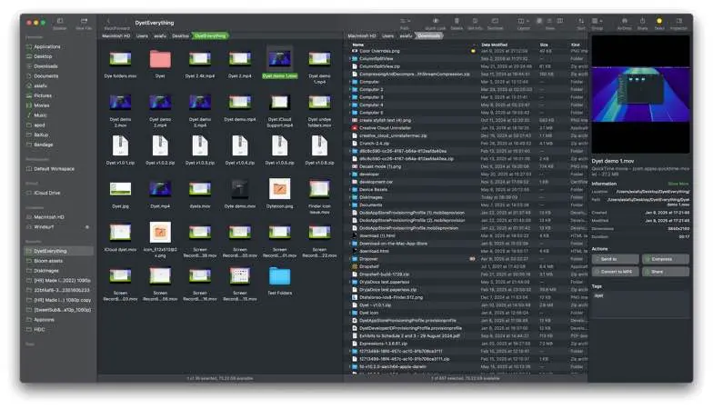 لقطة شاشة لتطبيق Bloom 1.5.34 – تجربة Finder محسنة، أعيد تصميمها لتحقيق الإنتاجية