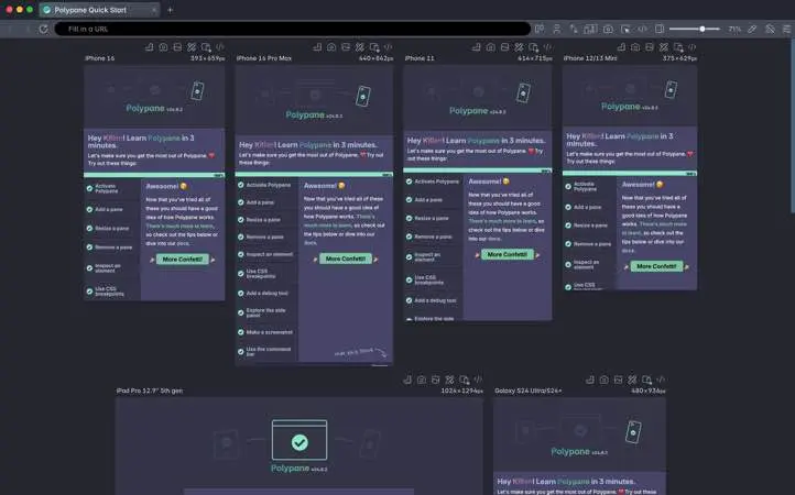 لقطة شاشة لتطبيق Polypane 29.0.0 – النصف المفقود من بيئة التطوير الخاصة بك