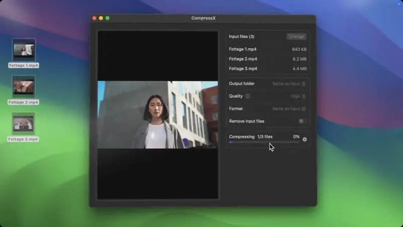 لقطة شاشة لتطبيق Compresto 1.28.1 – ضغط مقاطع الفيديو والصور وملفات PDF