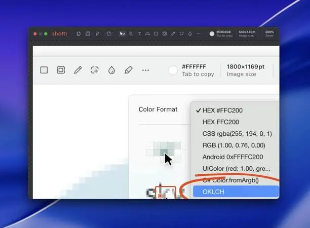 لقطة شاشة لتطبيق Shottr 1.8.1 – أداة لقطة الشاشة لأولئك الذين يهتمون بالبكسل