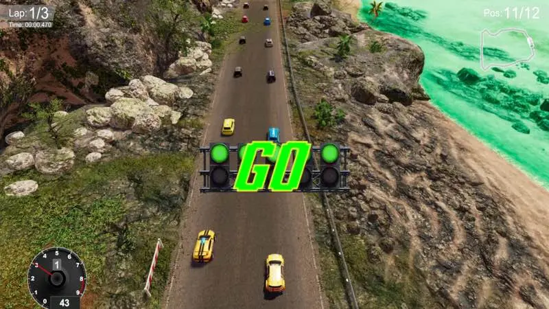 لقطة شاشة لتطبيق Neon Curves Racing 1.1 – Casual & Action Racing Game