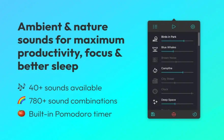 لقطة شاشة لتطبيق Noizio 2.3.0 – Cancel out noise around you and focus on what is important