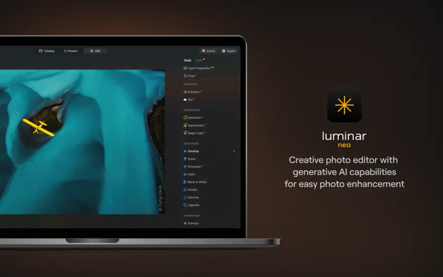 لقطة شاشة لتطبيق Luminar Neo 1.26.0 – A creative image editor to fulfill your ideas
