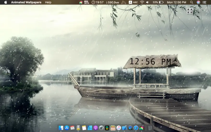 لقطة شاشة لتطبيق Animated Wallpapers 1.0.15 – Animated scenes on your desktop