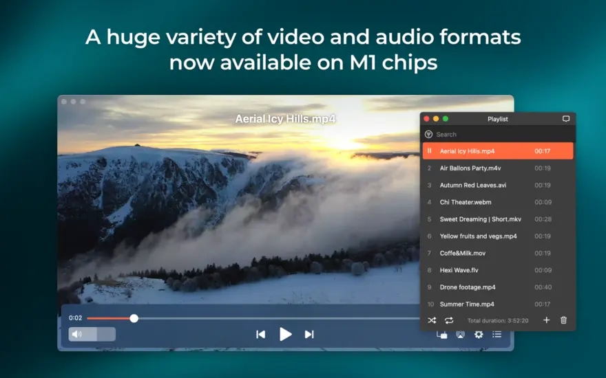 لقطة شاشة لتطبيق Elmedia Player 8.24 – Multi-format media player