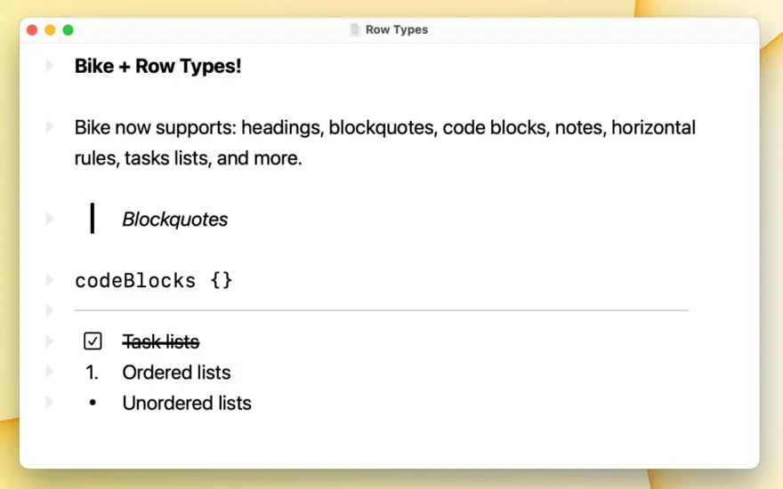 لقطة شاشة لتطبيق Bike 1.22.2 – Structured & focused writing