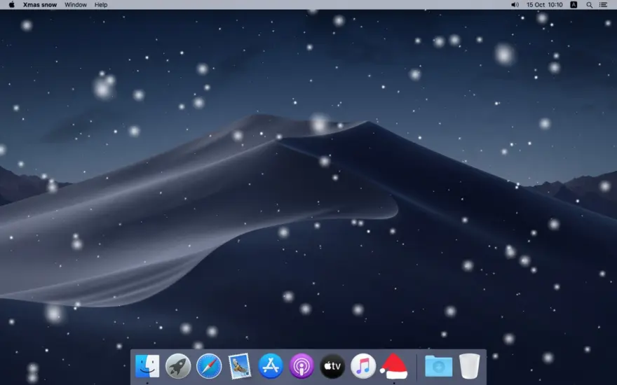 لقطة شاشة لتطبيق Xmas snow 1.6.2 – Desktop snow, plus countdowns for Christmas and New Year