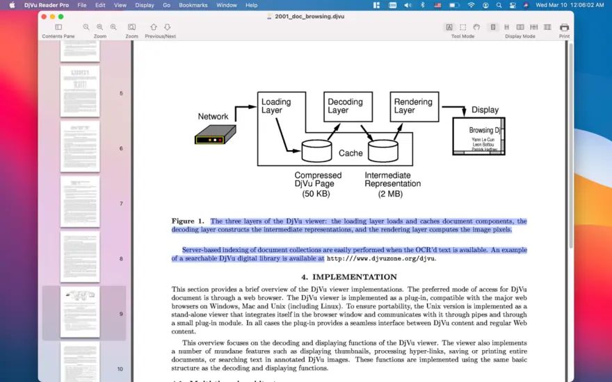 لقطة شاشة لتطبيق DjVu Reader Pro 2.7.2 – أفضل تطبيق لقراءة مستندات DjVu على نظام التشغيل Mac OS