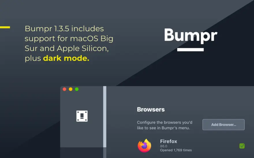 لقطة شاشة لتطبيق Bumpr 1.4.5 – Choose the app to open various Web links