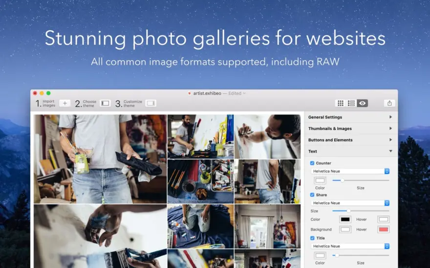 لقطة شاشة لتطبيق Exhibeo 2.0.14 – Create beautiful HTML5 presentations