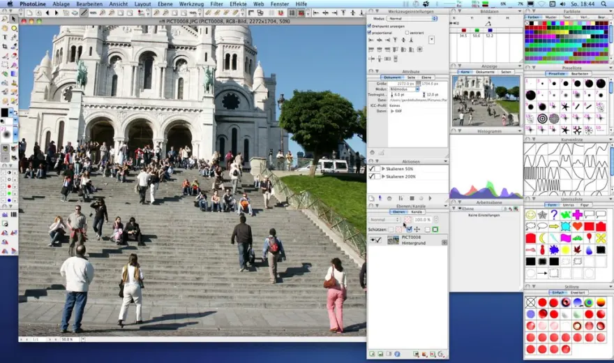 لقطة شاشة لتطبيق PhotoLine 25.01 – Professional-level image effects processor