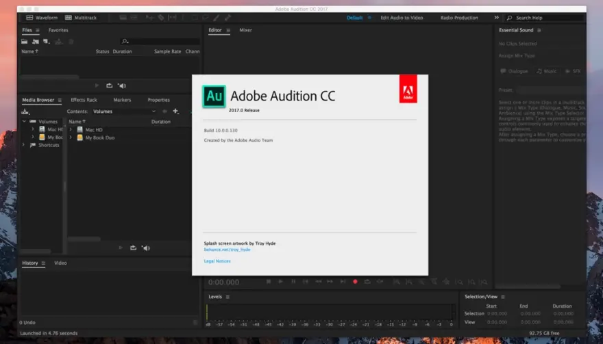 لقطة شاشة لتطبيق Adobe Audition 2025 25.6.0 – Professional post-production audio editor