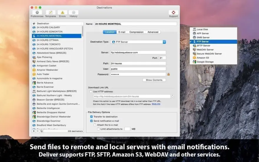 لقطة شاشة لتطبيق Deliver 2.7.12 – Easily share files across the Internet and local networks