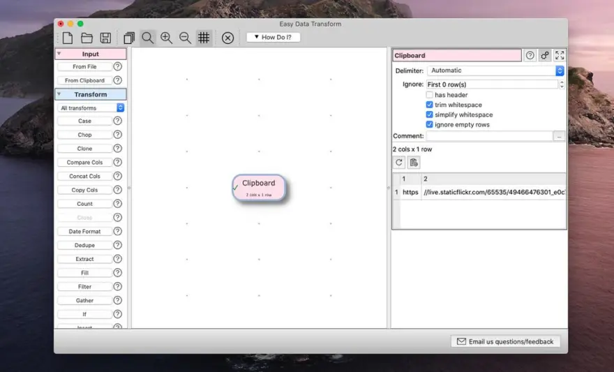لقطة شاشة لتطبيق Easy Data Transform 2.14.1 – Merge, restructure and reformat data