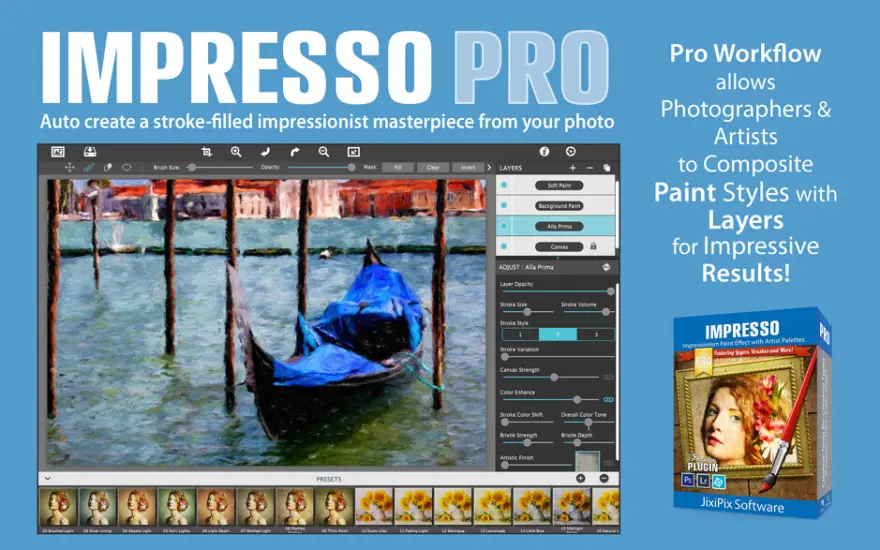لقطة شاشة لتطبيق Impresso Pro 1.8.29 – Use layers to combine paint styles and depth