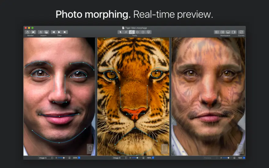 لقطة شاشة لتطبيق Morph Age 5.3 – Morph faces, warp images