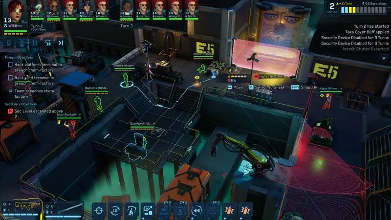 لقطة شاشة لتطبيق Cyber Knights Flashpoint 2.3.17 – Cyberpunk Turn-Based & Tactics Game