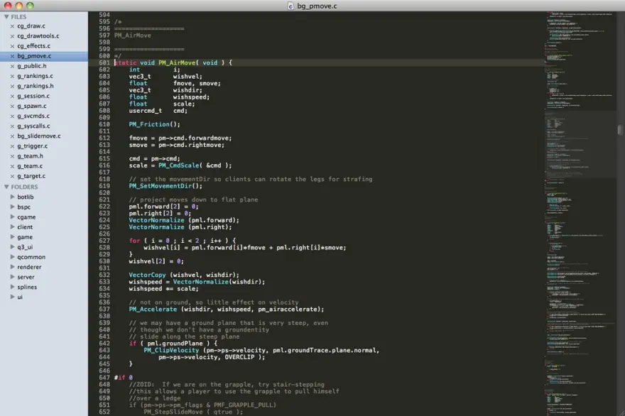 لقطة شاشة لتطبيق Sublime Text 4 build 4215 – Sophisticated text editor for code, markup, and prose